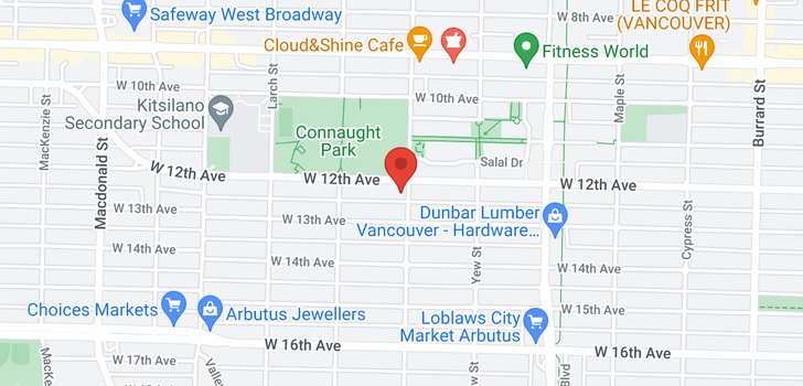 map of 2306 W 12TH AVENUE